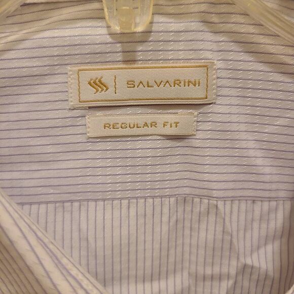 Salvarini Men Button Down Short Sleeve Shirt Size 42 - Picture 2 of 4